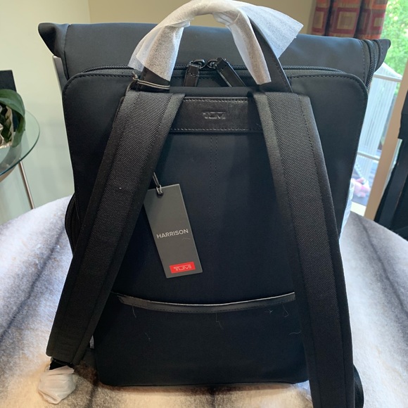 { Tumi } Osborn Harrison Roll Top Backpack Black - Picture 9 of 16